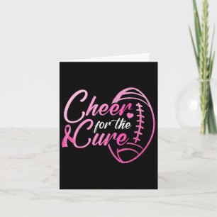 Cheer For The Cure Footbyll Fan Breast Cancer Awar Card