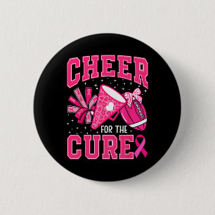 Cheer For The Cure Leopard Cheer Pink Footll Women 6 Cm Round Badge