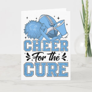 Cheer For The Cure Prostate Cancer Footll Cheerlea Card