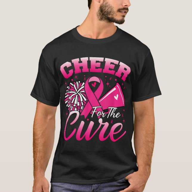 Cheer For The Cure Sport Breast Cancer Awareness T-Shirt (Front)