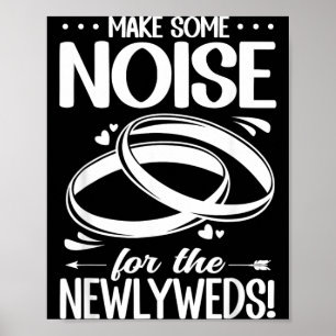 Cheer For The Newlyweds Funny Wedding Poster