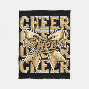 Cheer Funny Cheerleader Coquette Cheerleading Outf Fleece Blanket