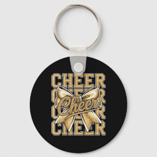 Cheer Funny Cheerleader Coquette Cheerleading Outf Key Ring