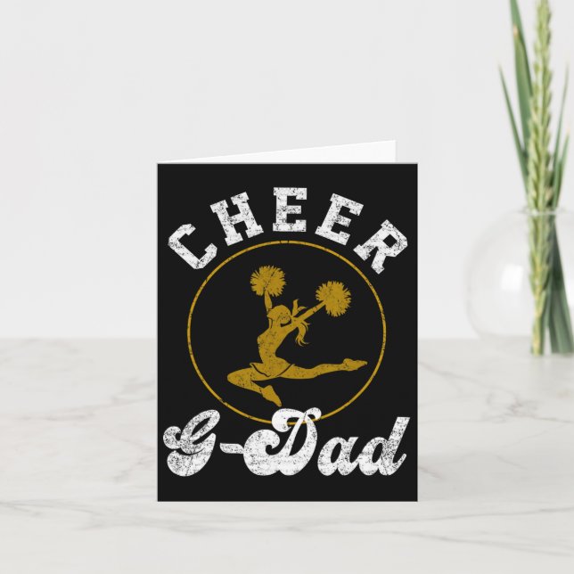Cheer G Dad Cheerleading Lover Fathers Day  Card (Front)