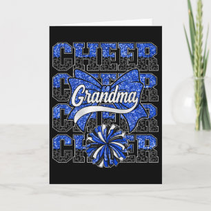 Cheer G-ma Grandma Bow Sport Cheerleader Cheerlead Card