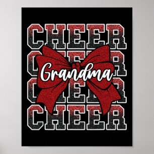 Cheer G-ma Grandma Bow Sport Cheerleader Cheerlead Poster