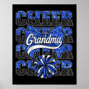 Cheer G-ma Grandma Bow Sport Cheerleader Cheerlead Poster