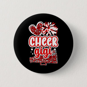 Cheer Gigi Of A Cheerleader Gigi Grandma Cheerlead 6 Cm Round Badge