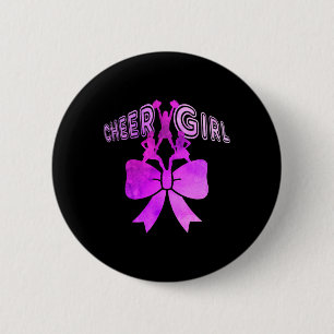Cheer Girl Cheerleader Pyramid Bow Women Teens Che 6 Cm Round Badge