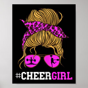 Cheer Girl Cheerleader Scarf Cheerleading Sungl Po Poster