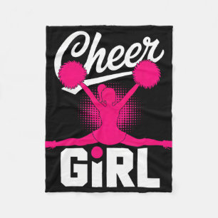 Cheer Girl Cheerleading Cheerleader  Fleece Blanket