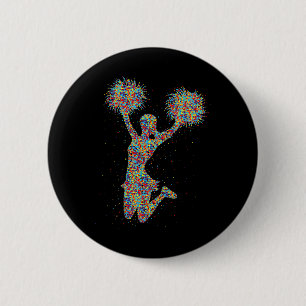 Cheer Girl Cheerleading Cheerleader Youth Squad Te 6 Cm Round Badge
