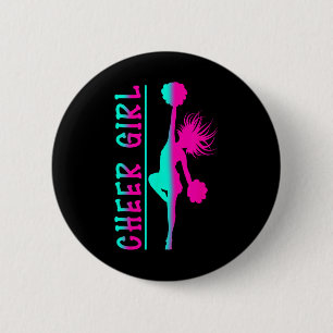 Cheer Girl Cheerleading Women Cheering Cheerleader 6 Cm Round Badge