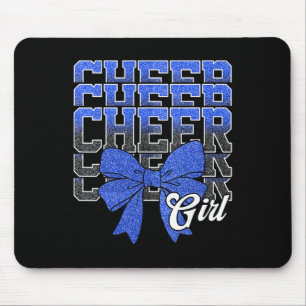 Cheer Girl Coquette Bow Cheerleading Cheerleader B Mouse Pad