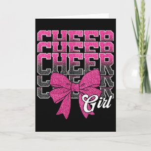 Cheer Girl Coquette Bow Cheerleading Cheerleader P Card