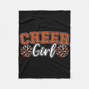 Cheer Girl Funny Cheerleader Cheerleading Practice Fleece Blanket