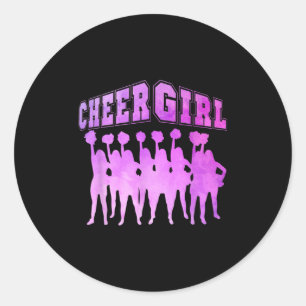 Cheer Girl Funny Cheerleading Quote Cheerleader Te Classic Round Sticker