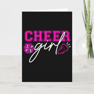 Cheer Girl Sideline Dancing Team Support Cheerlead Card