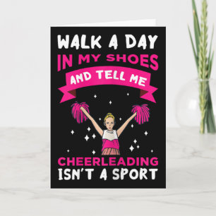 Cheer Girl Walk A Day In My Shoes Cheerleader Chee Card