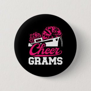 Cheer Grams Of A Cheerleader Grams Cheerleading Gr 6 Cm Round Badge