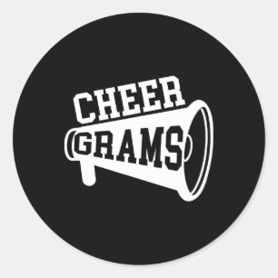 Cheer Grams Of A Cheerleader Grams Cheerleading Gr Classic Round Sticker