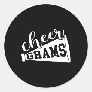 Cheer Grams Of A Cheerleader Grams Cheerleading Gr Classic Round Sticker