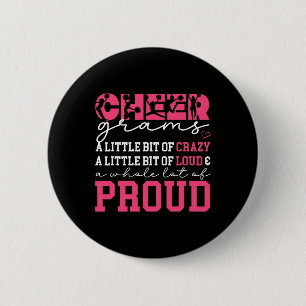 Cheer Grams Proud Grandma Grams Of A Cheerleader G 6 Cm Round Badge