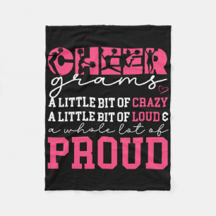 Cheer Grams Proud Grandma Grams Of A Cheerleader G Fleece Blanket
