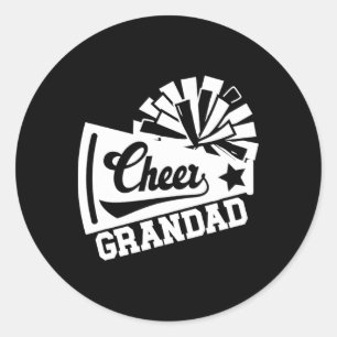 Cheer Grandad Of A Cheerleader Grandad Cheerleadin Classic Round Sticker