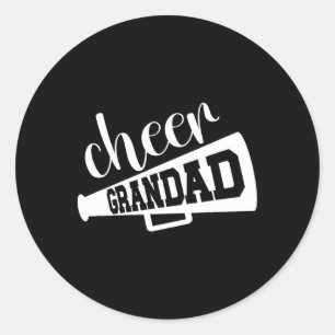 Cheer Grandad Of A Cheerleader Grandad Cheerleadin Classic Round Sticker