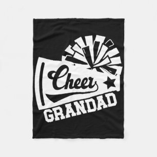 Cheer Grandad Of A Cheerleader Grandad Cheerleadin Fleece Blanket