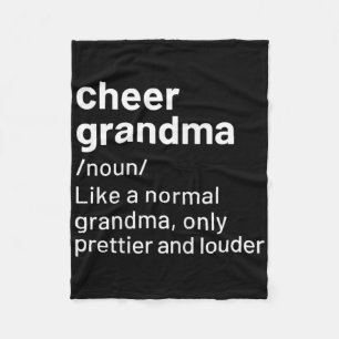 Cheer Grandma Black Definition Cheerleading  Fleece Blanket