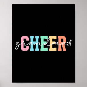 Cheer Grandma Boho Grandma Of A Cheerleader Grandm Poster