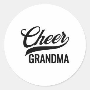 Cheer Grandma Cheerleading Matching Family _1  Classic Round Sticker