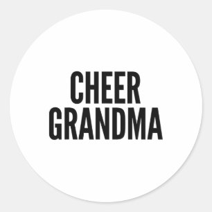 Cheer Grandma Cheerleading Matching Grandparents Classic Round Sticker