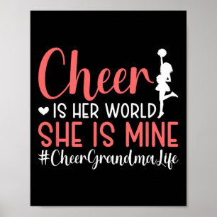 Cheer Grandma Life Cheerleading Grandmother Poster