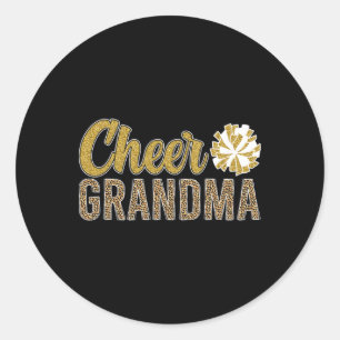 Cheer Grandma Of A Cheerleader Grandmother _2 Classic Round Sticker