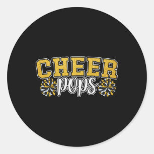 Cheer Grandpa My Favorite Cheerleader Calls Me Pop Classic Round Sticker