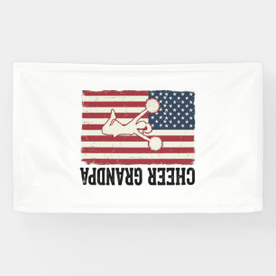 Cheer Grandpa Patriotic Vintage Flag Shirt Design_ Banner