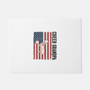 Cheer Grandpa Patriotic Vintage Flag Shirt Design_ Doormat