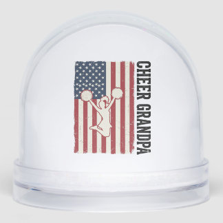 Cheer Grandpa Patriotic Vintage Flag Shirt Design_ Snowglobe