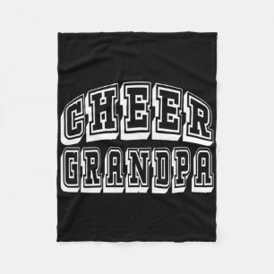 Cheer Grandpa Proud Cheerleader Grandfather Fleece Blanket