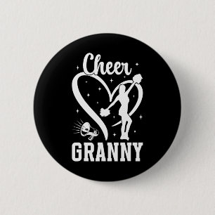 Cheer Granny Grandma Cheerleader Granny Cheerleadi 6 Cm Round Badge