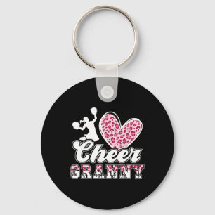 Cheer Granny Heart Cheerleading Granny Cheerleader Key Ring