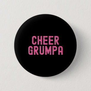 Cheer Grumpa Grandpa Pink Cheerleading 6 Cm Round Badge