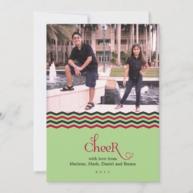 Cheer Holiday Photo Card (Front)