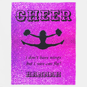 Cheer "I don't have wings but I sure can fly!" Fleece Blanket