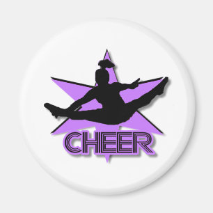 Cheer in purple magnet