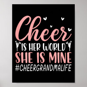Cheer Is Her World - Cheer Grandma Life Womens Che Poster