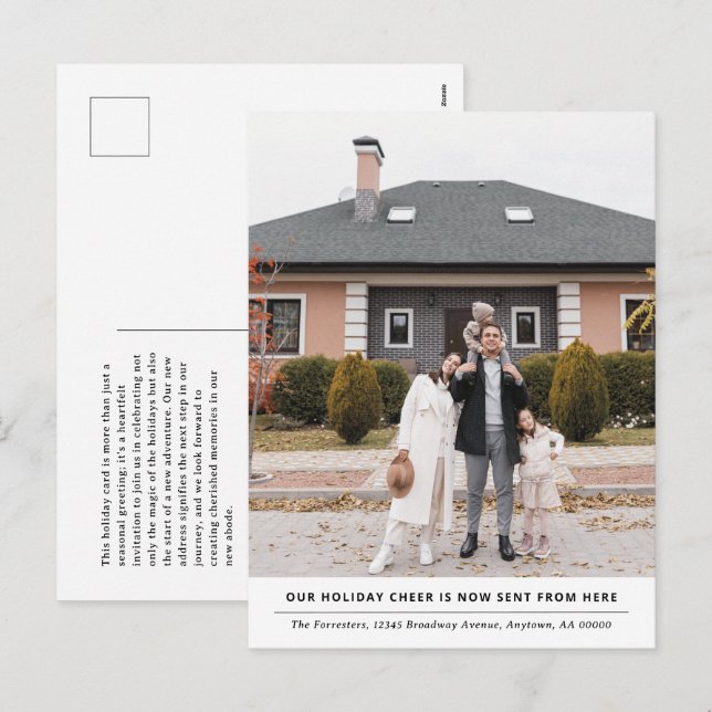 Cheer is Now From Here Holiday Moving Announcement (Front/Back)